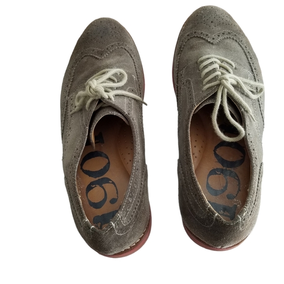 Nordstrom 1901 Wing Tip Leather Shoes Oxford Gray Size 10M main image 8